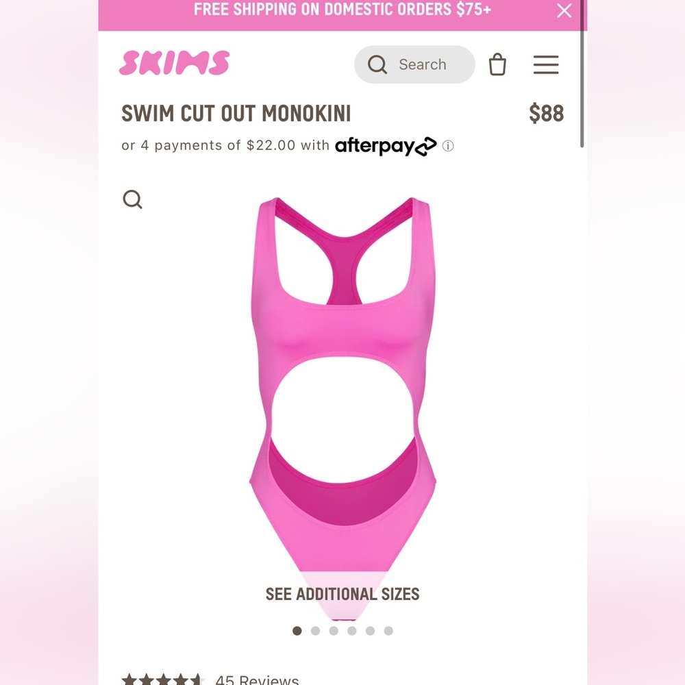 SKIMS PINK MONOKINI